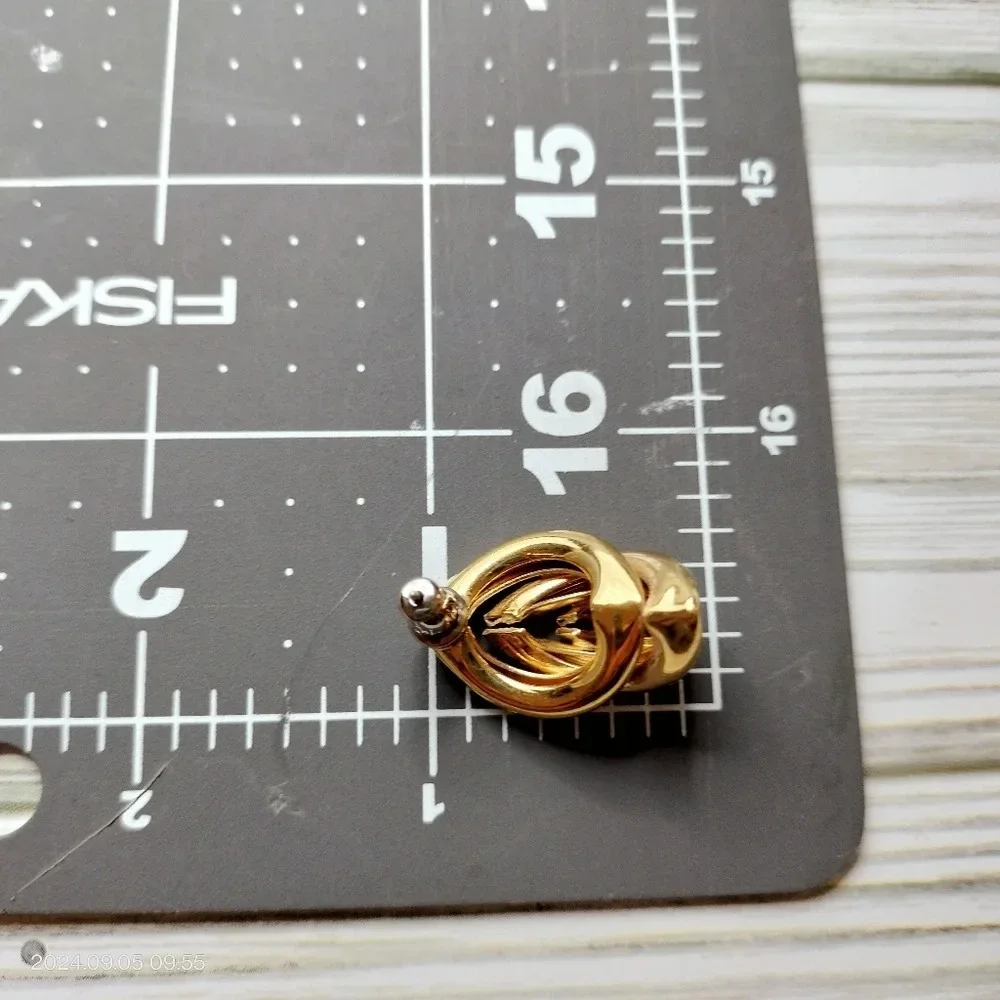 Set of 3 Women's Gold Tone Fashion Earrings Unsigned Classic